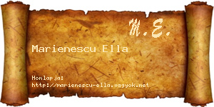 Marienescu Ella névjegykártya